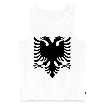 Albania - Männer Premium Bio Tank Top - Weiß - Vorne - Michal (187cm)