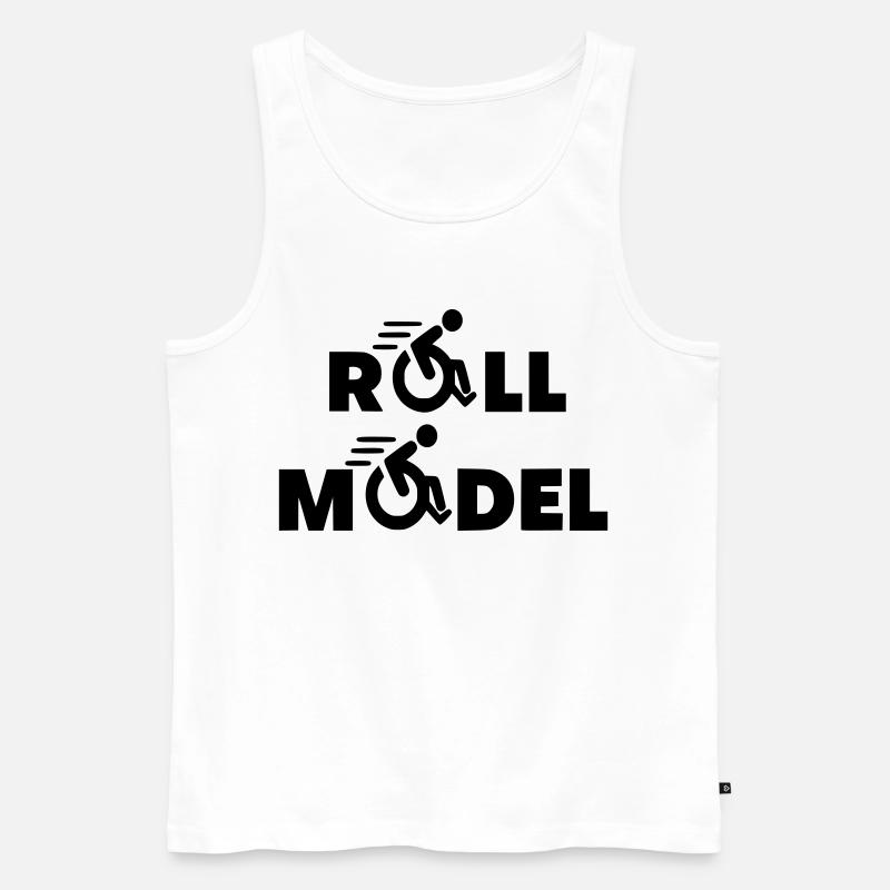 Jeder Rollstuhlfahrer ist ein Vorbild * - Männer Premium Bio Tank Top - Weiß