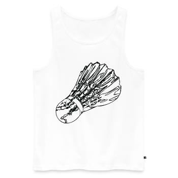 Badminton Federball - Men's Premium Organic Tank Top - white - Front - AI Model Male 178 light (178cm)