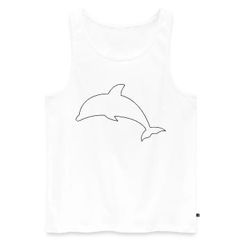 Delfin - Männer Premium Bio Tank Top - Weiß - Vorne - Michal (187cm)