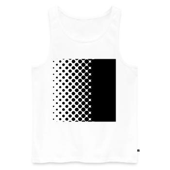 Black points - Männer Premium Bio Tank Top - Weiß - Vorne - Michal (187cm)