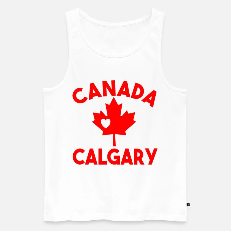 Kanada Calgary Alberta - Männer Premium Bio Tank Top - Weiß