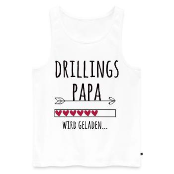 werdender Drillingspapa Schwangerschaft Drillinge - Männer Premium Bio Tank Top - Weiß - Vorne - Michal (187cm)