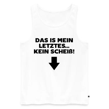 Schwanger Statement Schwangerschaft Babybauch - Männer Premium Bio Tank Top - Weiß - Vorne - Michal (187cm)