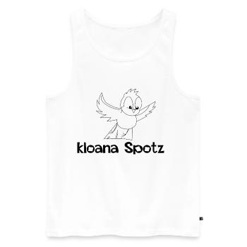 kloana Spotz-kleiner Spatz,Austrian dialect - Men's Premium Organic Tank Top - white - Front - Michal (187cm)