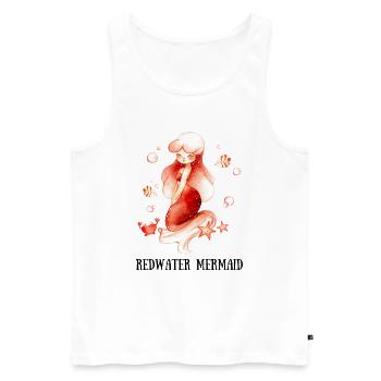 Red-Water Mermaid - Männer Premium Bio Tank Top - Weiß - Vorne - AI Model Male 178 light (178cm)
