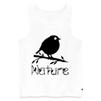Nature wakes up (black) - Men's Premium Organic Tank Top - white - Front - AI Model Male 178 light (178cm)