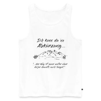 Ich kenn da ne Abkürzung! Orientierungssinn - Männer Premium Bio Tank Top - Weiß - Vorne - Michal (187cm)