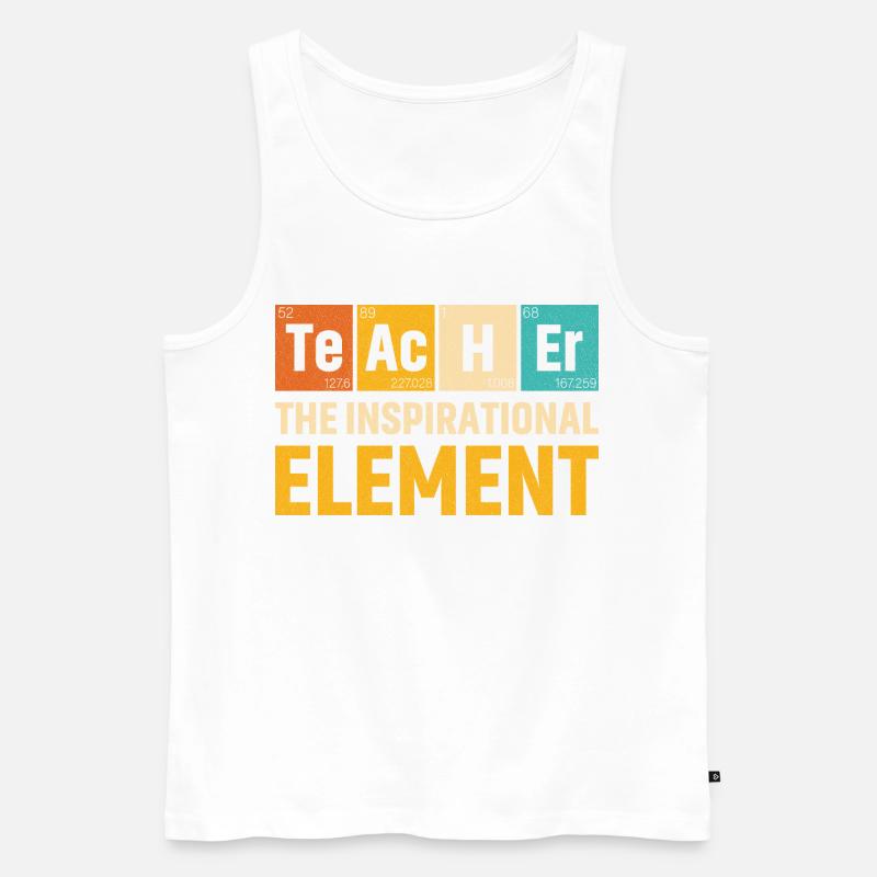 Lehrer Das inspirierende Element Lehrer - Männer Premium Bio Tank Top - Weiß
