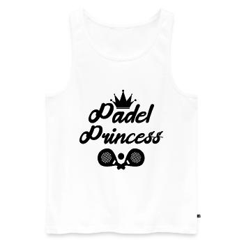 Padel Déclaration de jeu Joueur Balles Raquette Padel - Débardeur bio Premium Homme - blanc - Devant - Michal (187cm)
