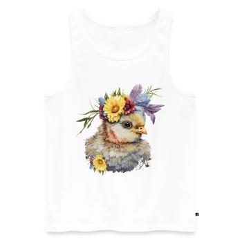 Cute chick - Men's Premium Organic Tank Top - white - Front - AI Model Male 178 light (178cm)