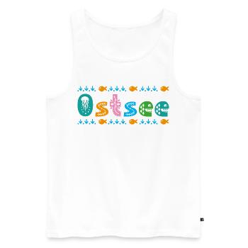 Ostsee - Männer Premium Bio Tank Top - Weiß - Vorne - Michal (187cm)