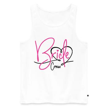 Bride Crew - Men's Premium Organic Tank Top - white - Front - Michal (187cm)