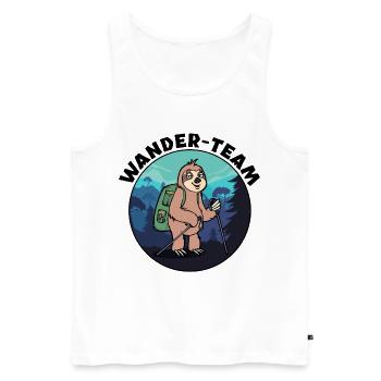 Hikers Hike Hiking Statement Mountains Nature - Men's Premium Organic Tank Top - white - Front - Michal (187cm)