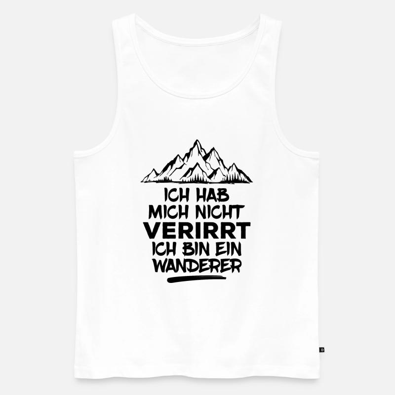 Wandern Bergwanderung Wanderer Statement Wanderung - Männer Premium Bio Tank Top - Weiß
