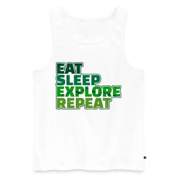 Hiking Mountaineering Statement Hikers Hiking Trails - Men's Premium Organic Tank Top - white - Front - Michal (187cm)