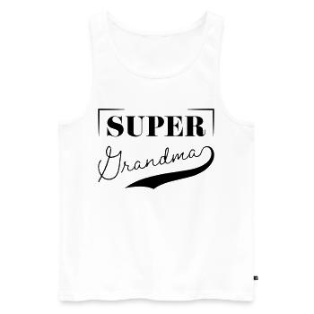 Super grand-mère - Débardeur bio Premium Homme - blanc - Devant - Michal (187cm)
