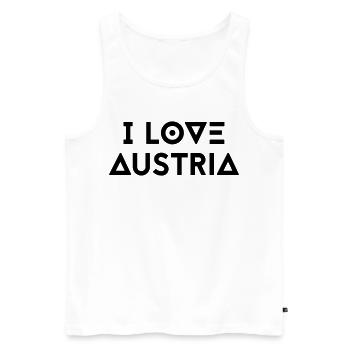 I LOVE AUSTRIA - Men's Premium Organic Tank Top - white - Front - Michal (187cm)