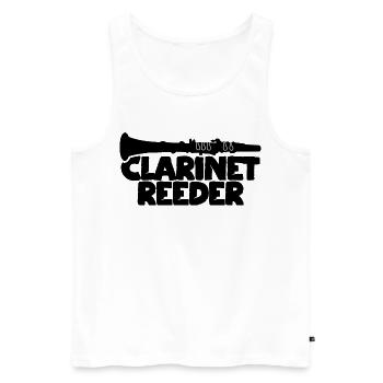 Clarinet mouthpiece - Men's Premium Organic Tank Top - white - Front - AI Model Male 178 light (178cm)