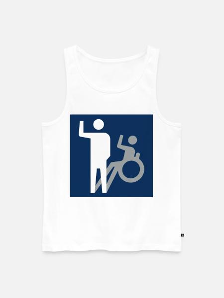 Not all disabilities are visible * - Men's Premium Organic Tank Top - white