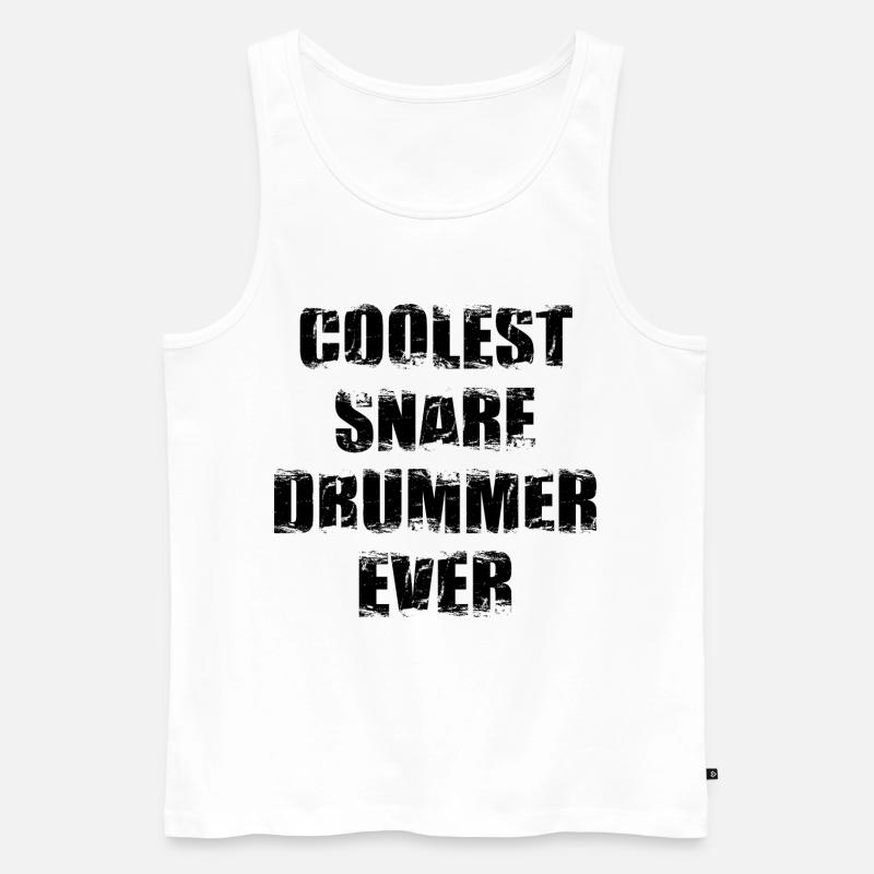 Schnarrtrommler - Männer Premium Bio Tank Top - Weiß