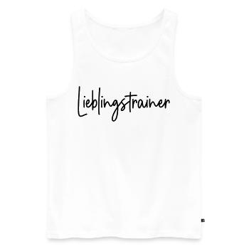 Lieblingstrainer Trainer - Männer Premium Bio Tank Top - Weiß - Vorne - Michal (187cm)