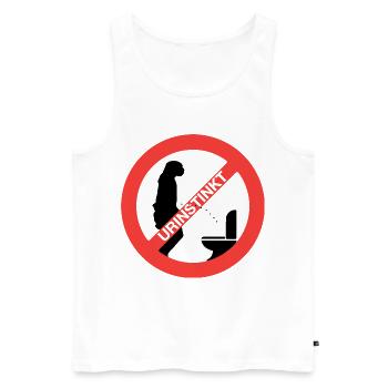 Urinstinkt - Männer Premium Bio Tank Top - Weiß - Vorne - Michal (187cm)
