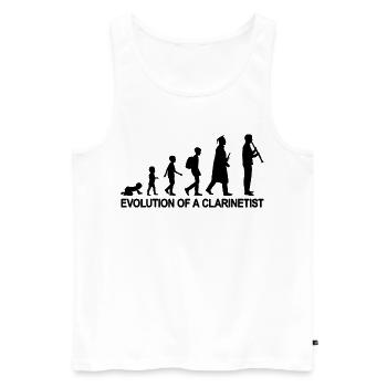Evolution Of A Clarinetist - Männer Premium Bio Tank Top - Weiß - Vorne - Michal (187cm)