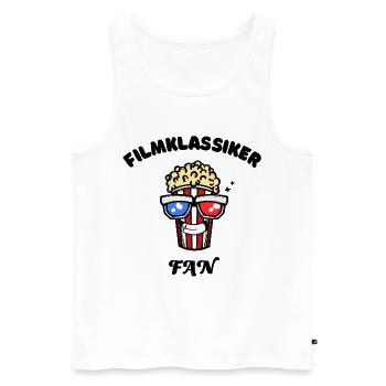 Popcorn Movies Statement Filme Filmabend Kino - Männer Premium Bio Tank Top - Weiß - Vorne - Michal (187cm)