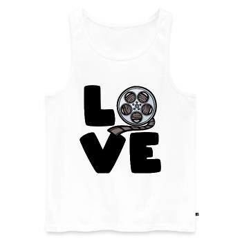 Movies Dvd Sbend Theater Film Schauen Statement - Männer Premium Bio Tank Top - Weiß - Vorne - Michal (187cm)