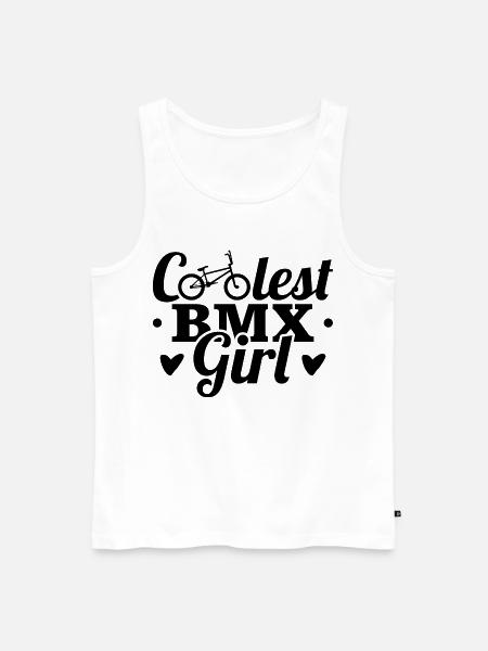 Coolstes BMX Mädchen - Männer Premium Bio Tank Top - Weiß