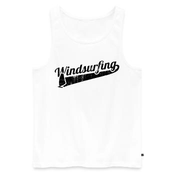 Windsurfing - Men's Premium Organic Tank Top - white - Front - AI Model Male 178 light (178cm)