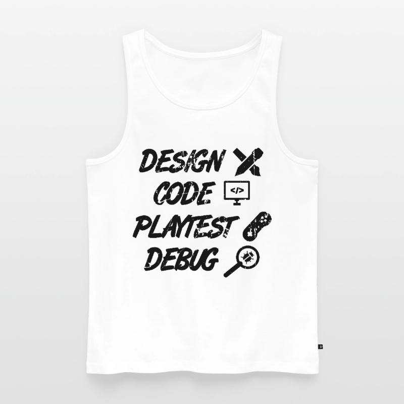 Design Code Playtest Debug Männer Premium Bio Tank Top