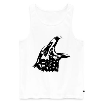 Crow - Men's Premium Organic Tank Top - white - Front - Michal (187cm)