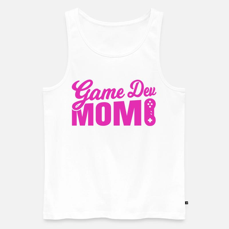 Spielentwickler Mutter - Männer Premium Bio Tank Top - Weiß