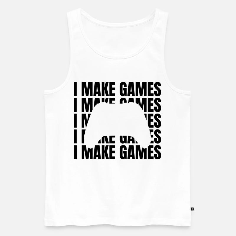 Game Designer Spruch - Männer Premium Bio Tank Top - Weiß