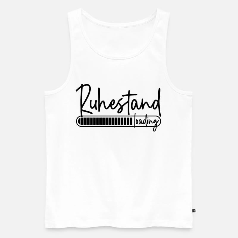 Ruhestand loading - Männer Premium Bio Tank Top - Weiß