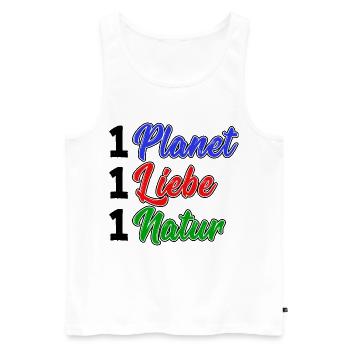 Planet Umwelt Natur Erde Umweltfreundlich Spruch - Männer Premium Bio Tank Top - Weiß - Vorne - Michal (187cm)