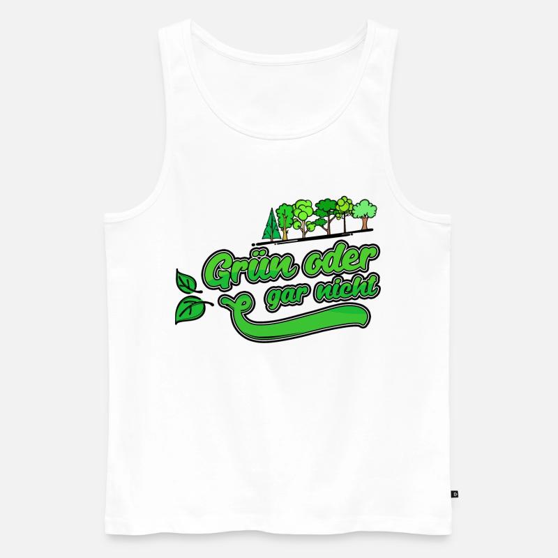 Umweltschutz Erde Natur Baum Statement Naturschutz - Männer Premium Bio Tank Top - Weiß