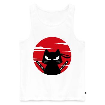Katze Mangastyle Anime Manga Japanisch Animation - Männer Premium Bio Tank Top - Weiß - Vorne - AI Model Male 178 light (178cm)