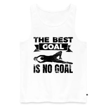 The best goal is not to concede a goal - Men's Premium Organic Tank Top - white - Front - AI Model Male 178 light (178cm)