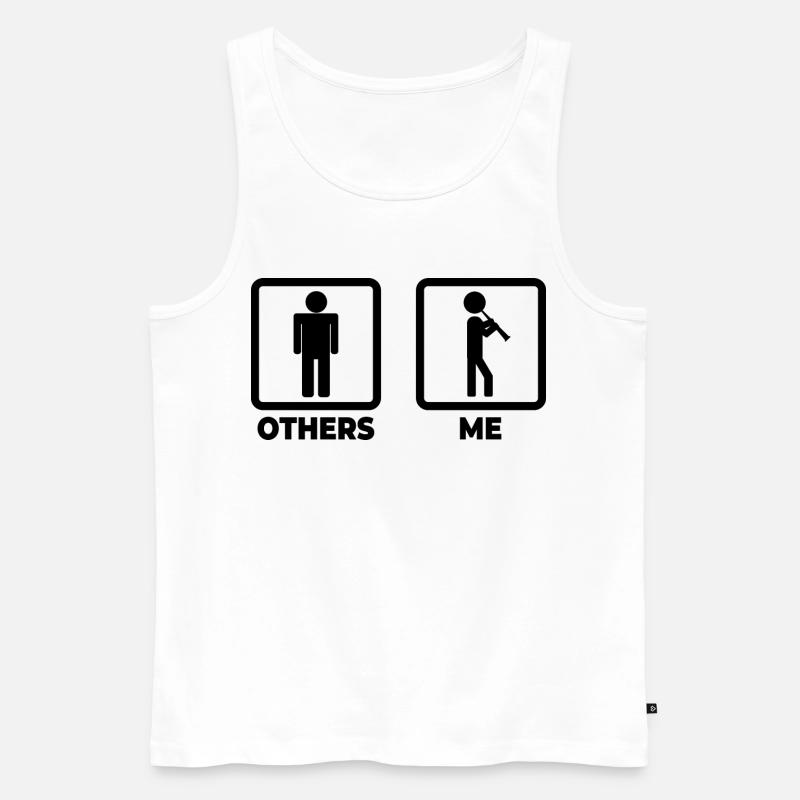 Klarinette Zeitplan - Männer Premium Bio Tank Top - Weiß