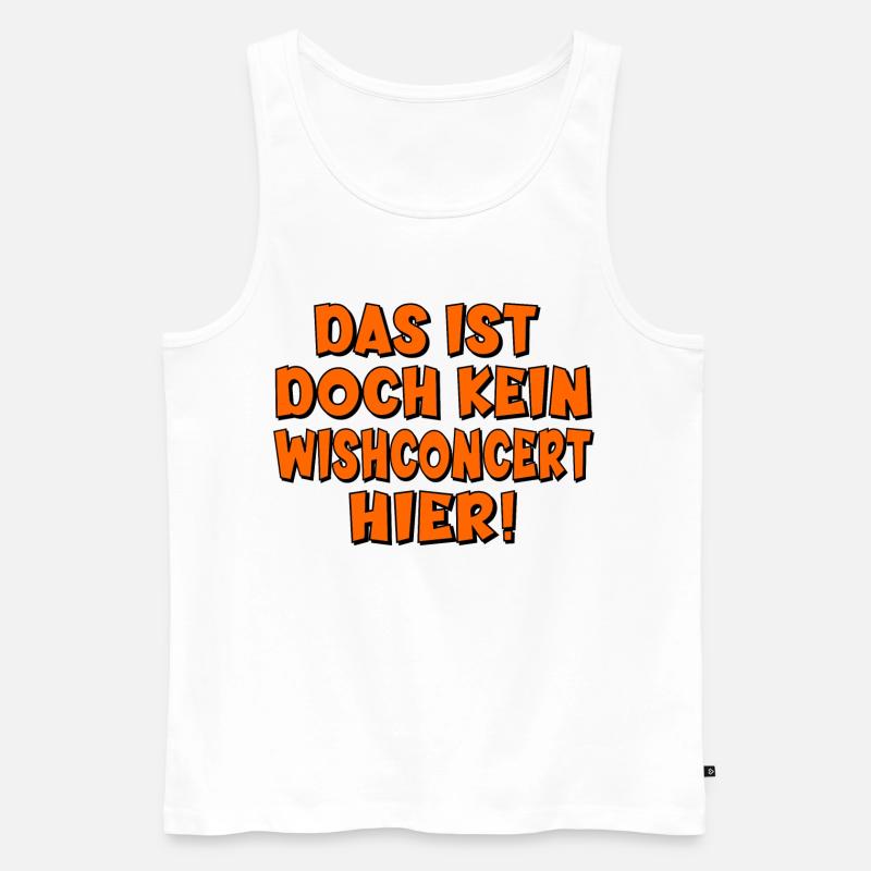MEHRSPRACHIG WUNSCHKONZERT - Männer Premium Bio Tank Top - Weiß