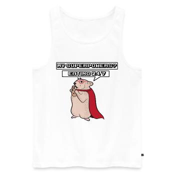 Pets Statement Rat Lap Animal Animals - Men's Premium Organic Tank Top - white - Front - Michal (187cm)