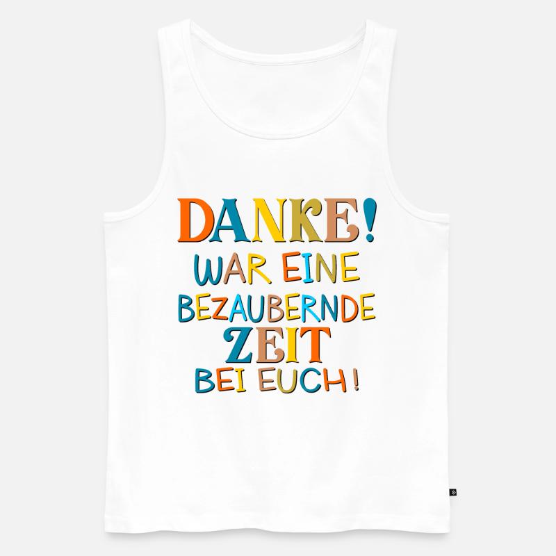 DANKESCHÖN BESUCH - Männer Premium Bio Tank Top - Weiß