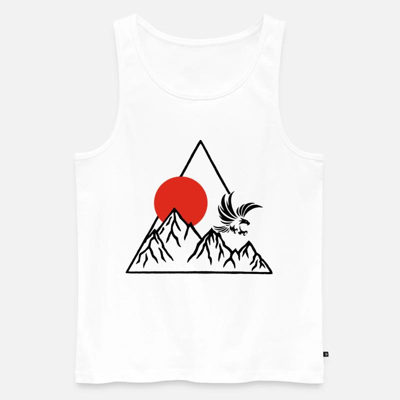 Das Dach der Welt (Schwarz) - Männer Premium Bio Tank Top - Weiß