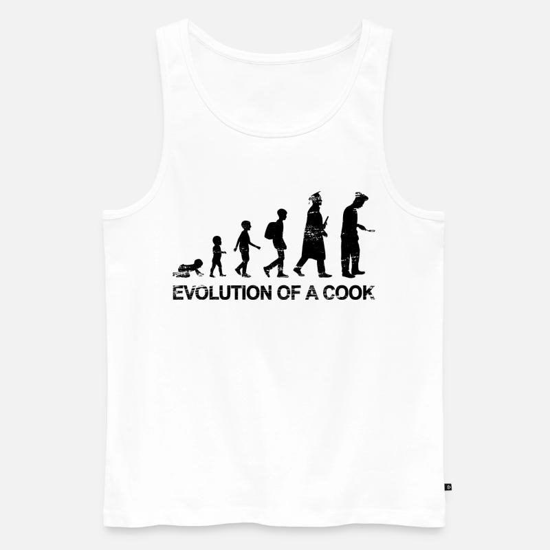 Chef Evolution - Men's Premium Organic Tank Top - white