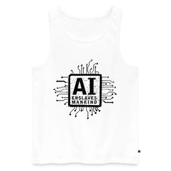 artificial intelligence - Männer Premium Bio Tank Top - Weiß - Vorne - AI Model Male 178 light (178cm)