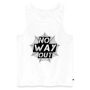 No Way Out Spider Web - Men's Premium Organic Tank Top - white - Front - Michal (187cm)