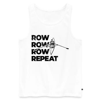 Rowing Repetition - Men's Premium Organic Tank Top - white - Front - Michal (187cm)